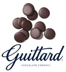 Guittard Chocolate logo: round baking chocolate discs over the words Guittard Chocolate Company 